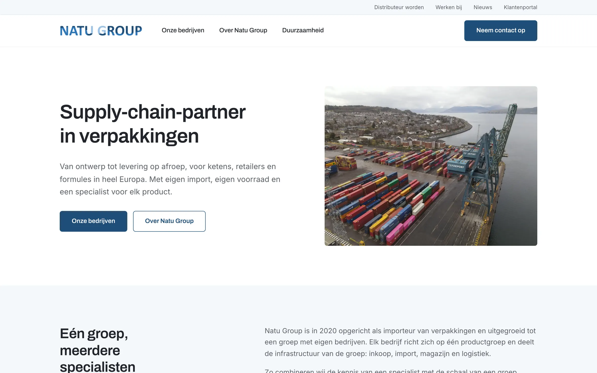 Homepage van Natu Group