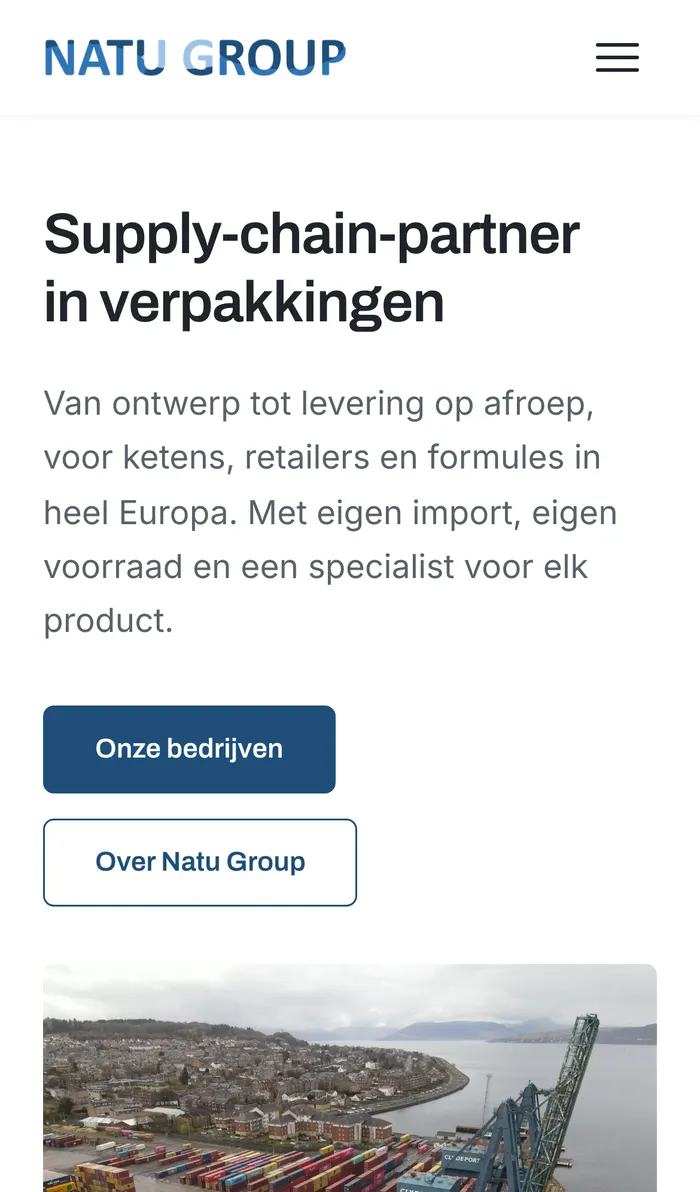 Natu Group op een telefoon