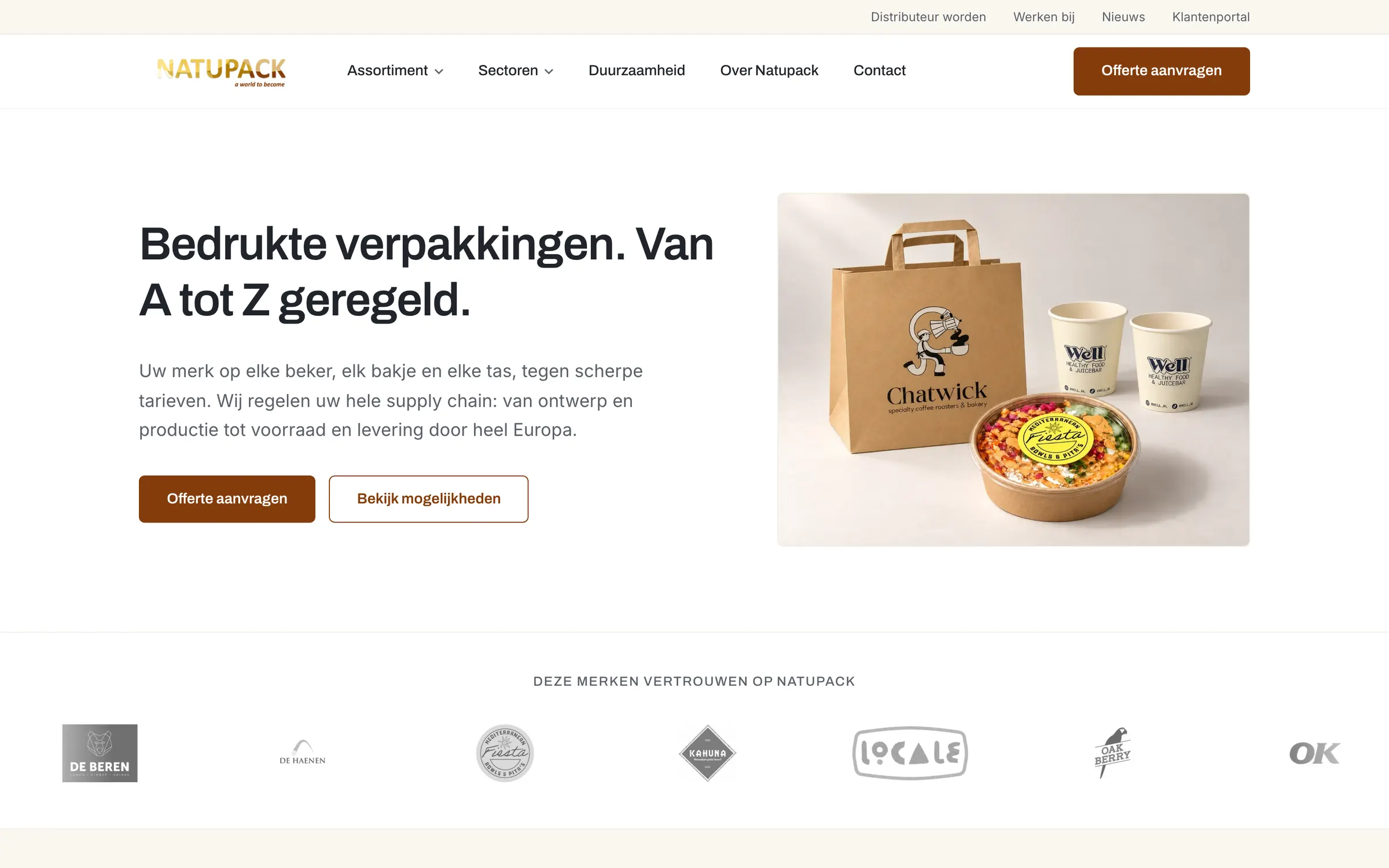 Homepage van Natupack
