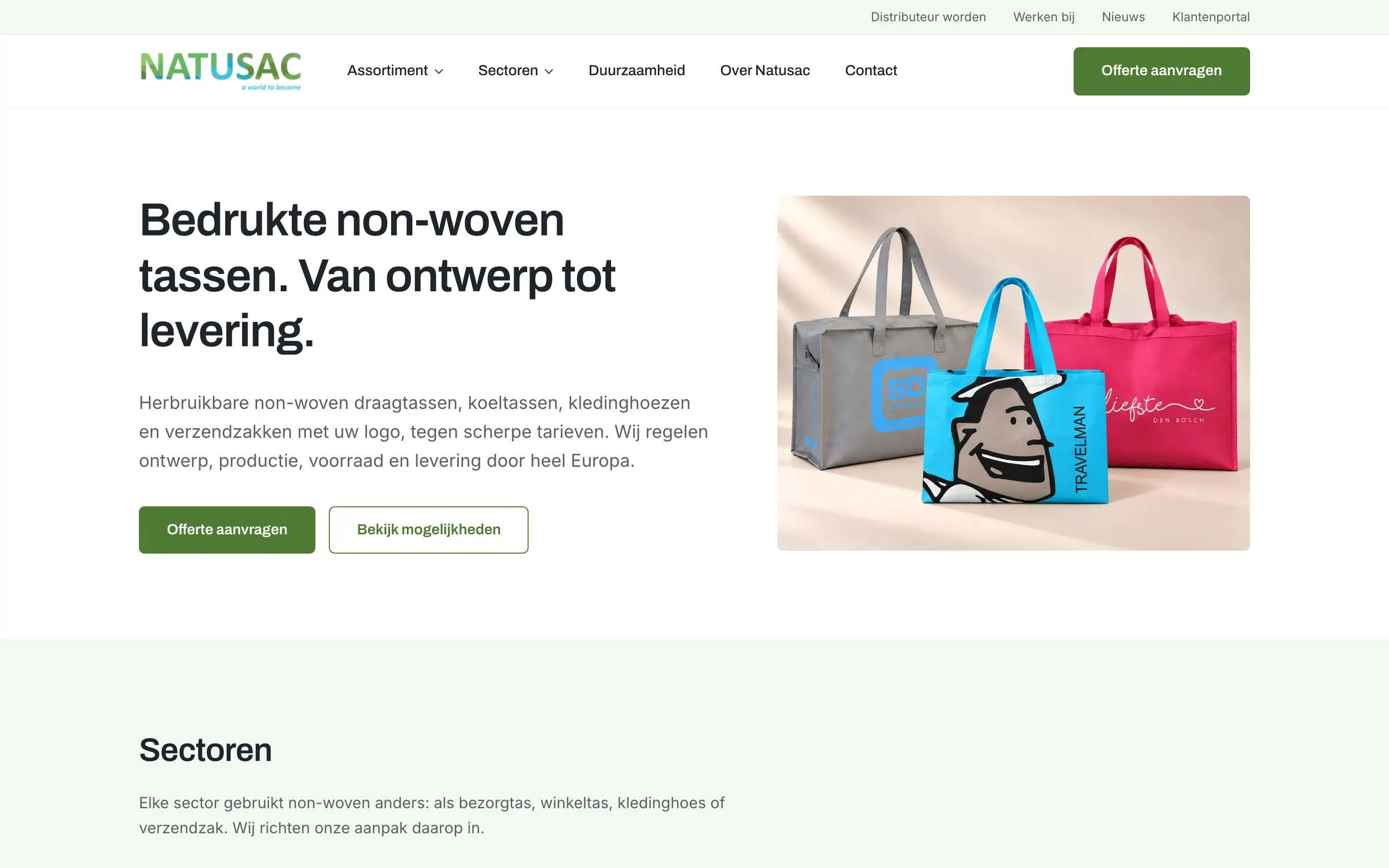 Homepage van Natusac